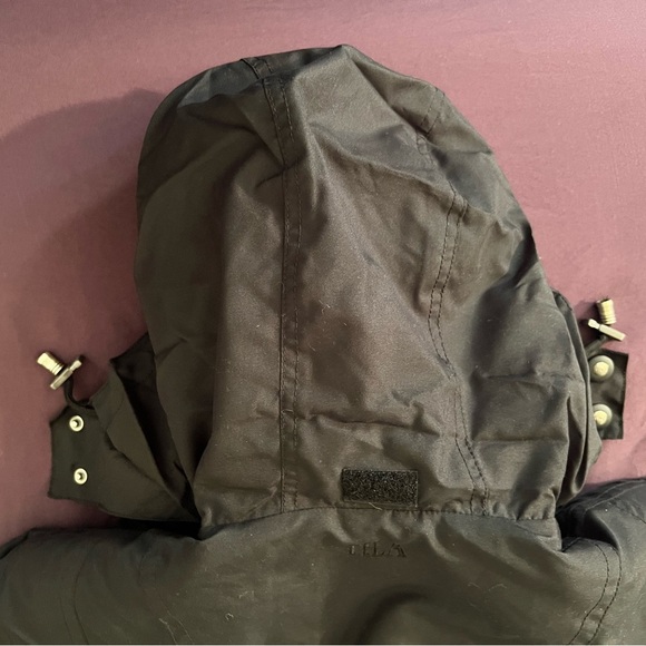 Women’s “Rare” Black Fila Ski Suit – Hooded with Faux Fur Collar, Size 8 - Picture 15 of 16